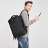 E2014 - Kono Water Resistant Expandable Travel Backpack - Black